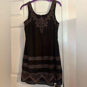 NWT Sugarlips black dress with bronze/copper detail